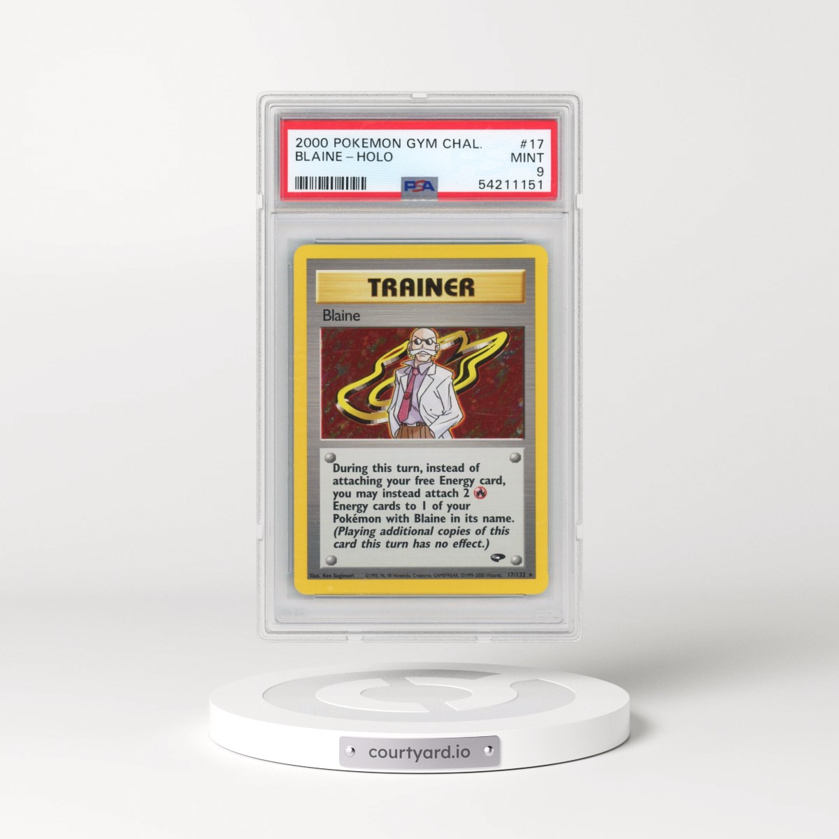 2000 Pokémon Gym Challenge #17 Blaine - Holo (PSA 9 MINT)