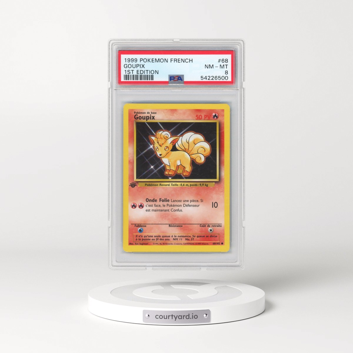 1999 Pokémon #68 Goupix - 1st Edition (PSA 8 NM-MT)