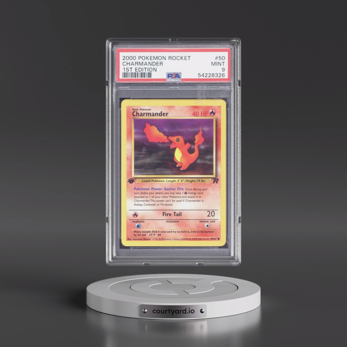 2000 Pokémon Rocket #50 Charmander - 1st Edition (PSA 9 MINT)