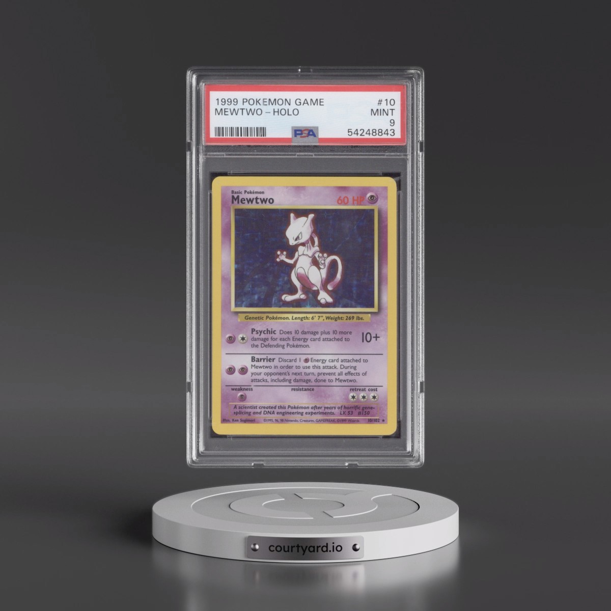 1999 Pokémon Game #10 Mewtwo - Holo (PSA 9 MINT)