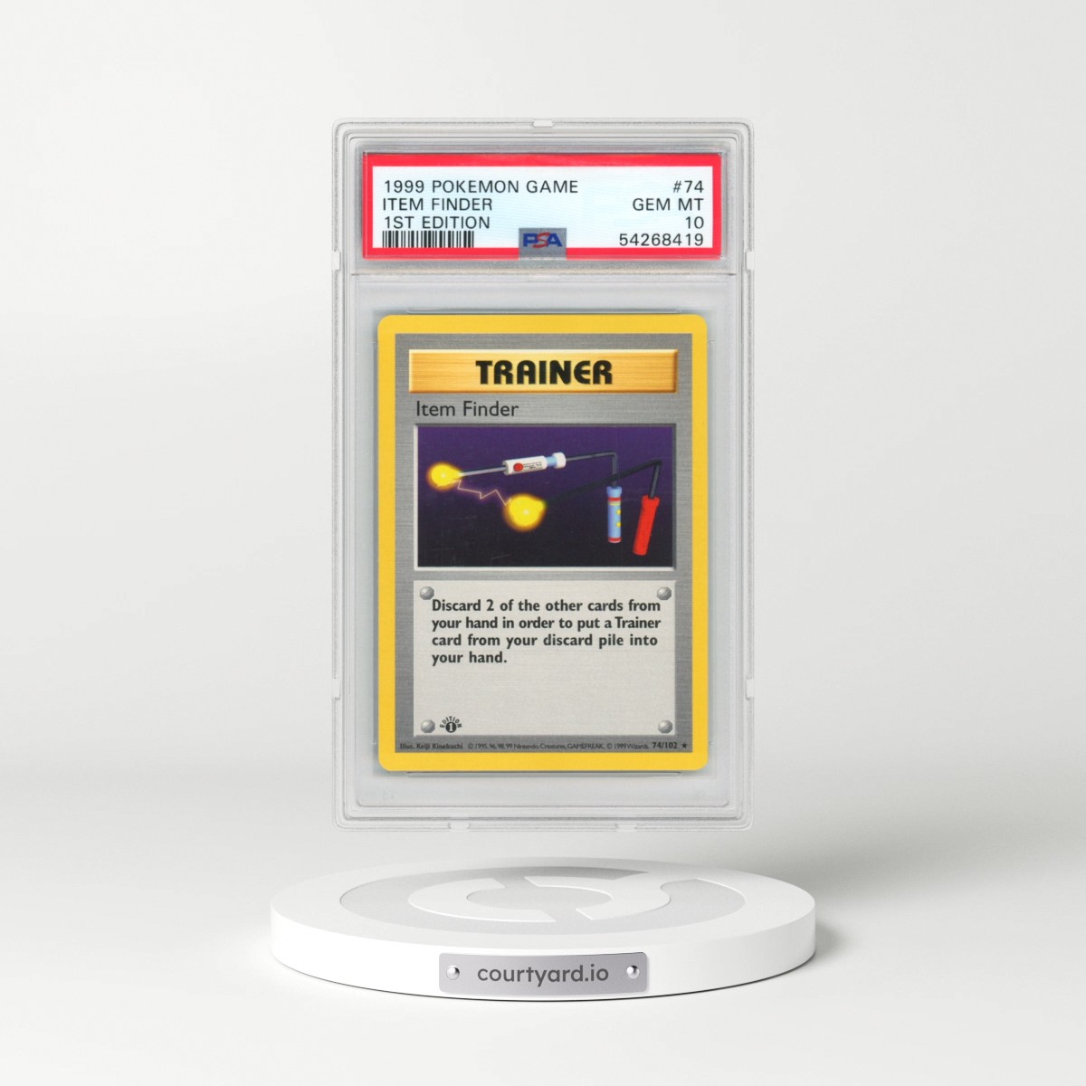 1999 Pokémon Game #74 Item Finder - 1st Edition (PSA 10 GEM MINT)