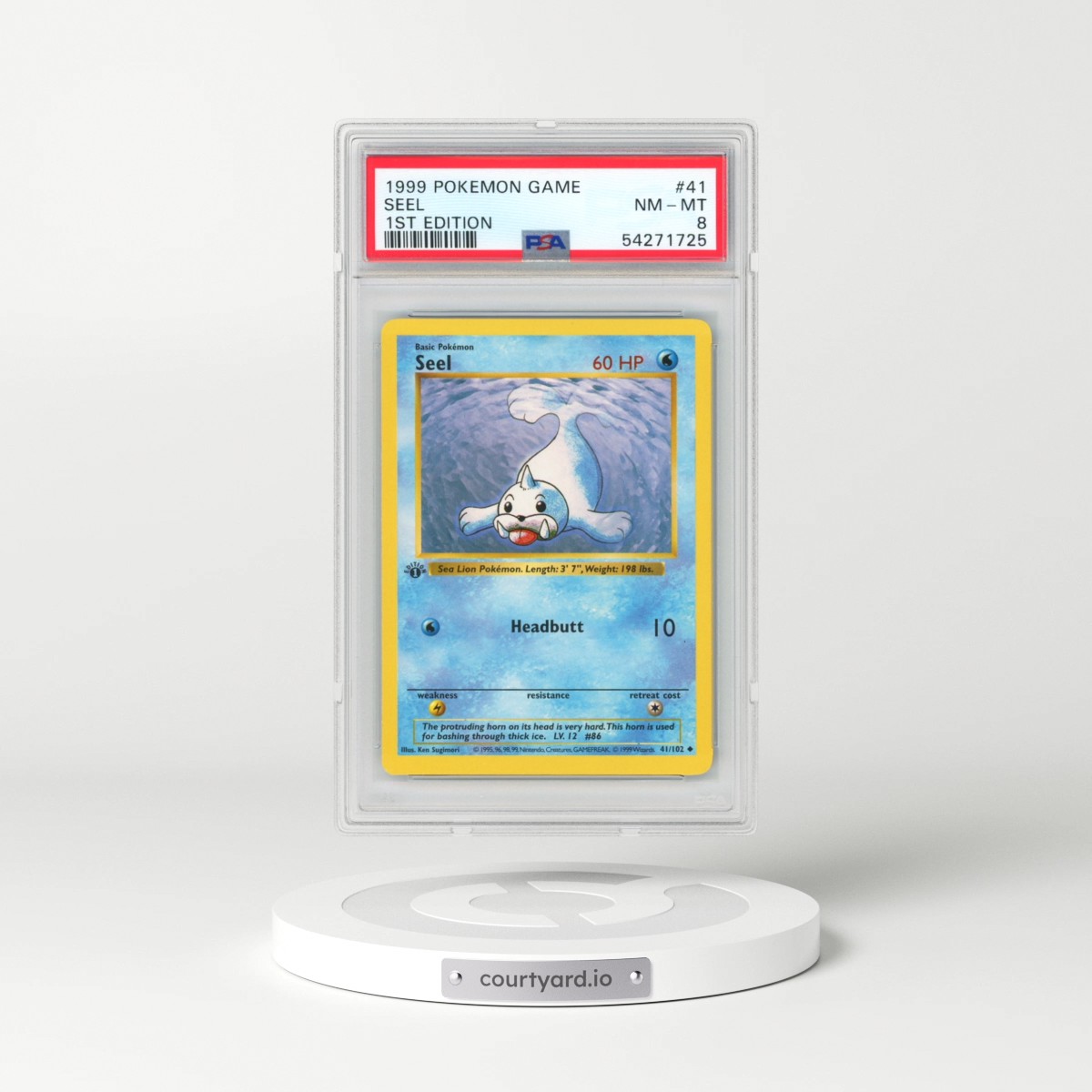 1999 Pokémon Game #41 Seel - 1st Edition (PSA 8 NM-MT)