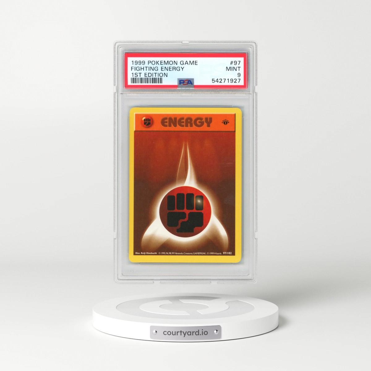 1999 Pokémon Game #97 Fighting Energy - 1st Edition (PSA 9 MINT)