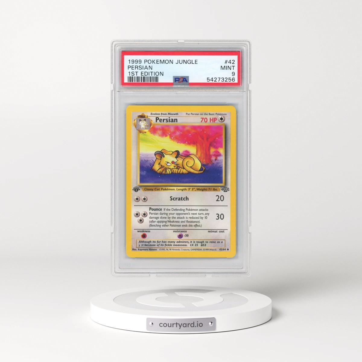 1999 Pokémon Jungle #42 Persian - 1st Edition (PSA 9 MINT)