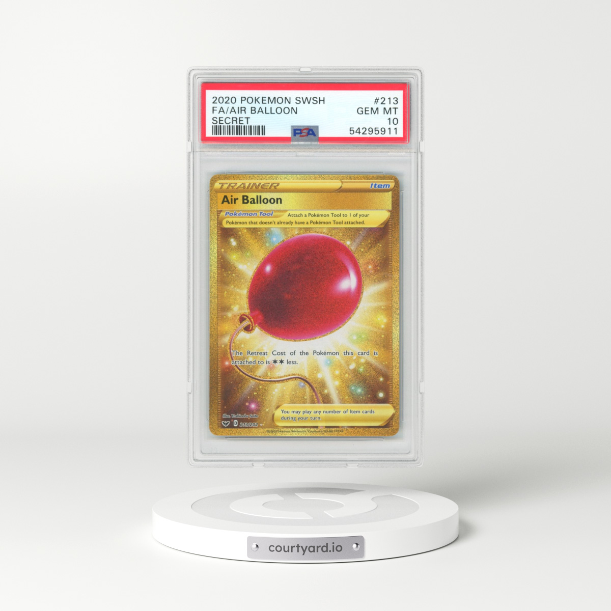 2020 Pokémon Sword & Shield #213 Air Balloon - Full Art Secret (PSA 10 GEM MINT)