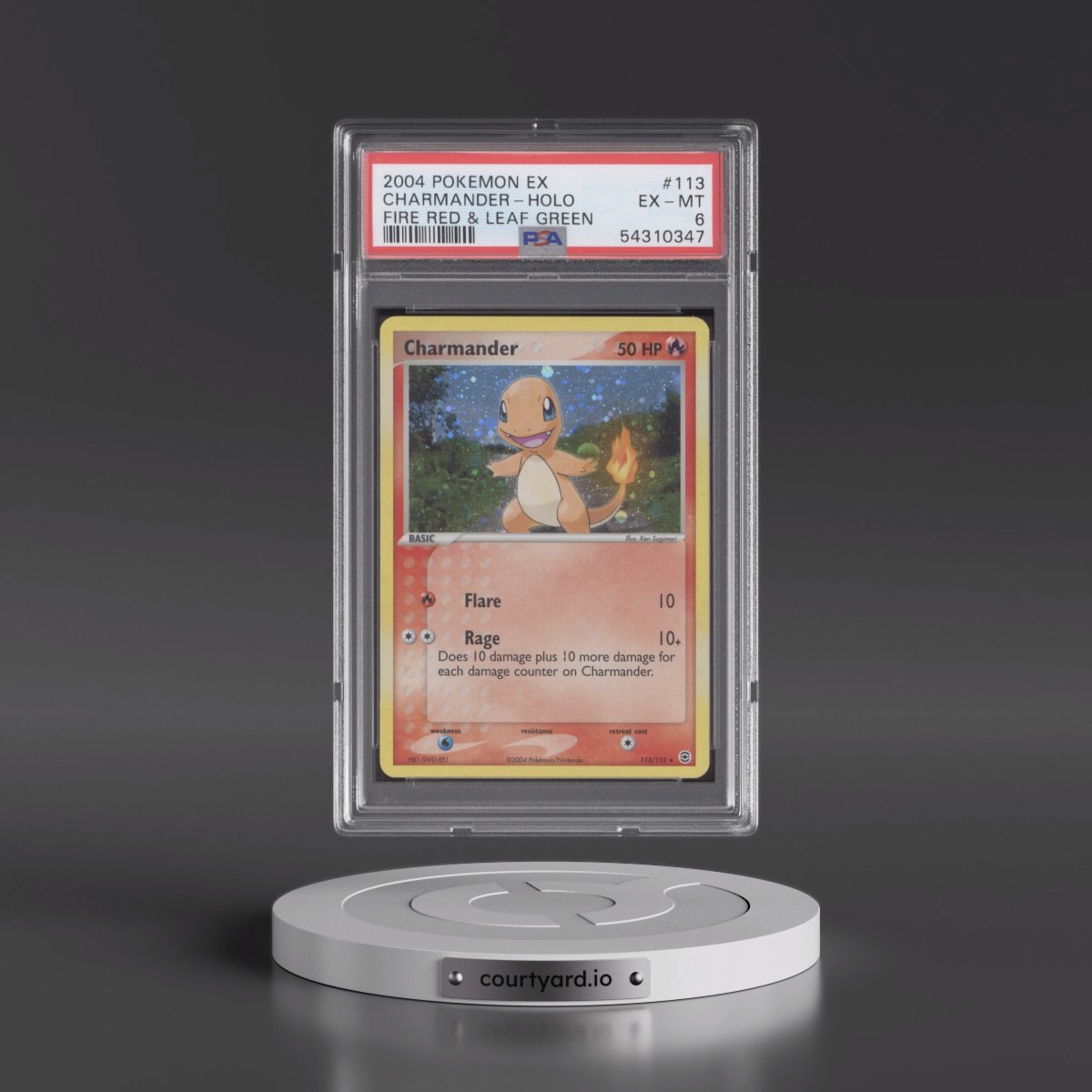 2004 Pokémon EX Fire Red & Leaf Green #113 Charmander - Holo (PSA 6 EX-MT)