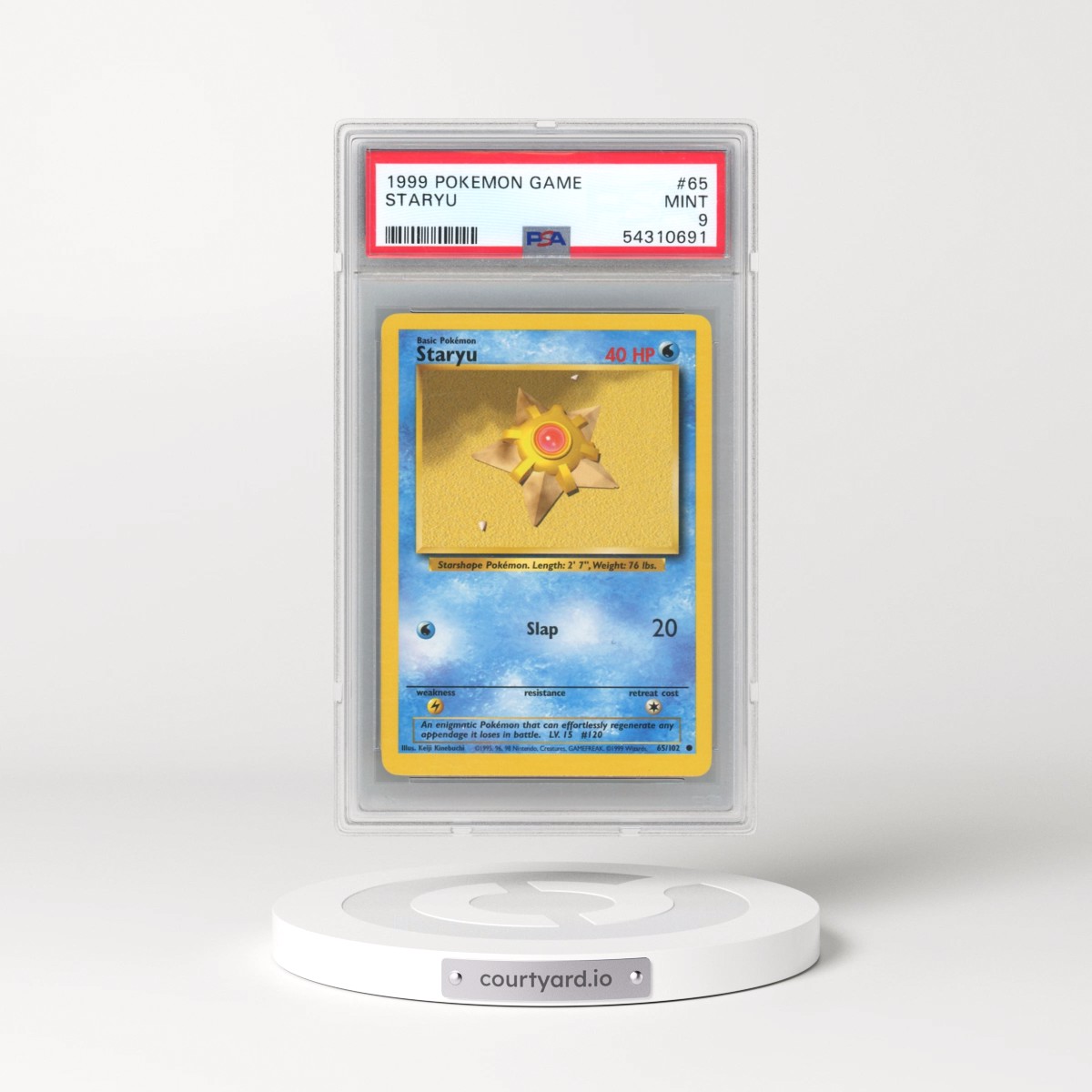 1999 Pokémon Game #65 Staryu (PSA 9 MINT)