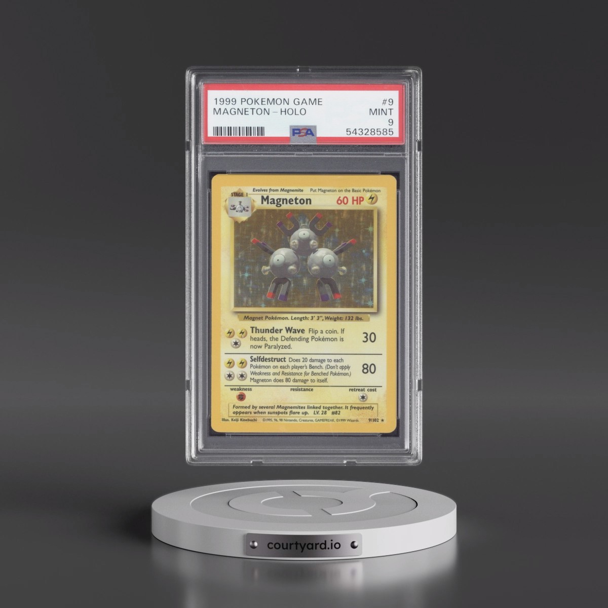 1999 Pokémon Game Magneton - Holo #9 PSA 9