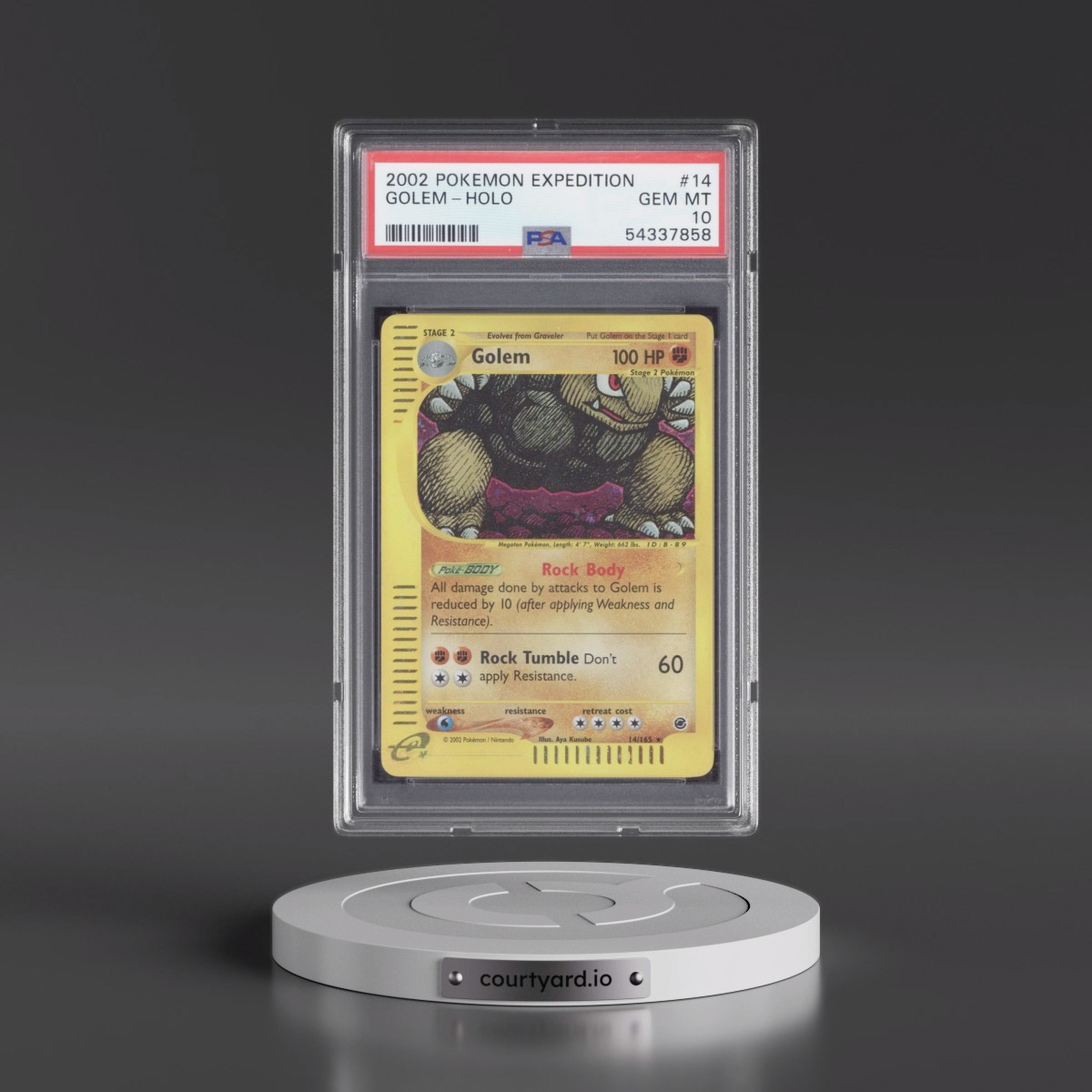 2002 Pokémon Expedition #14 Golem - Holo (PSA 10 GEM MINT) - Photo