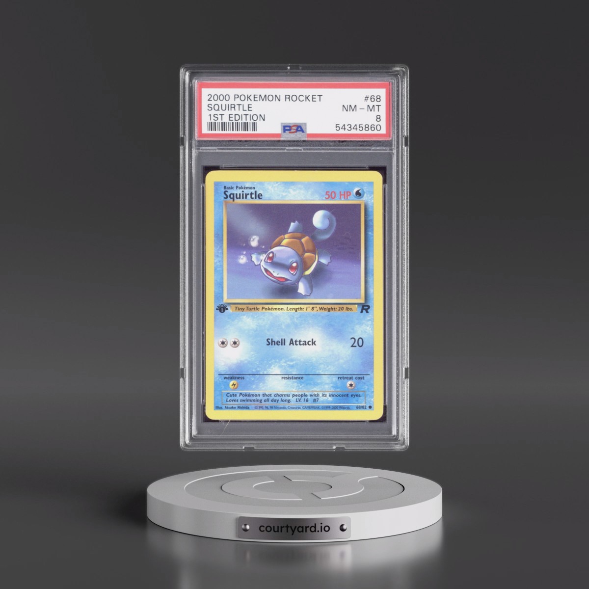 2000 Pokémon Rocket #68 Squirtle - 1st Edition (PSA 8 NM-MT)