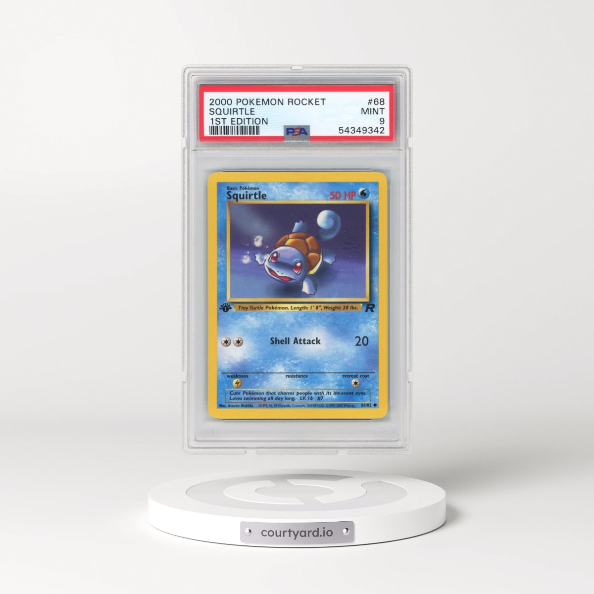 2000 Pokémon Rocket #68 Squirtle - 1st Edition (PSA 9 MINT)