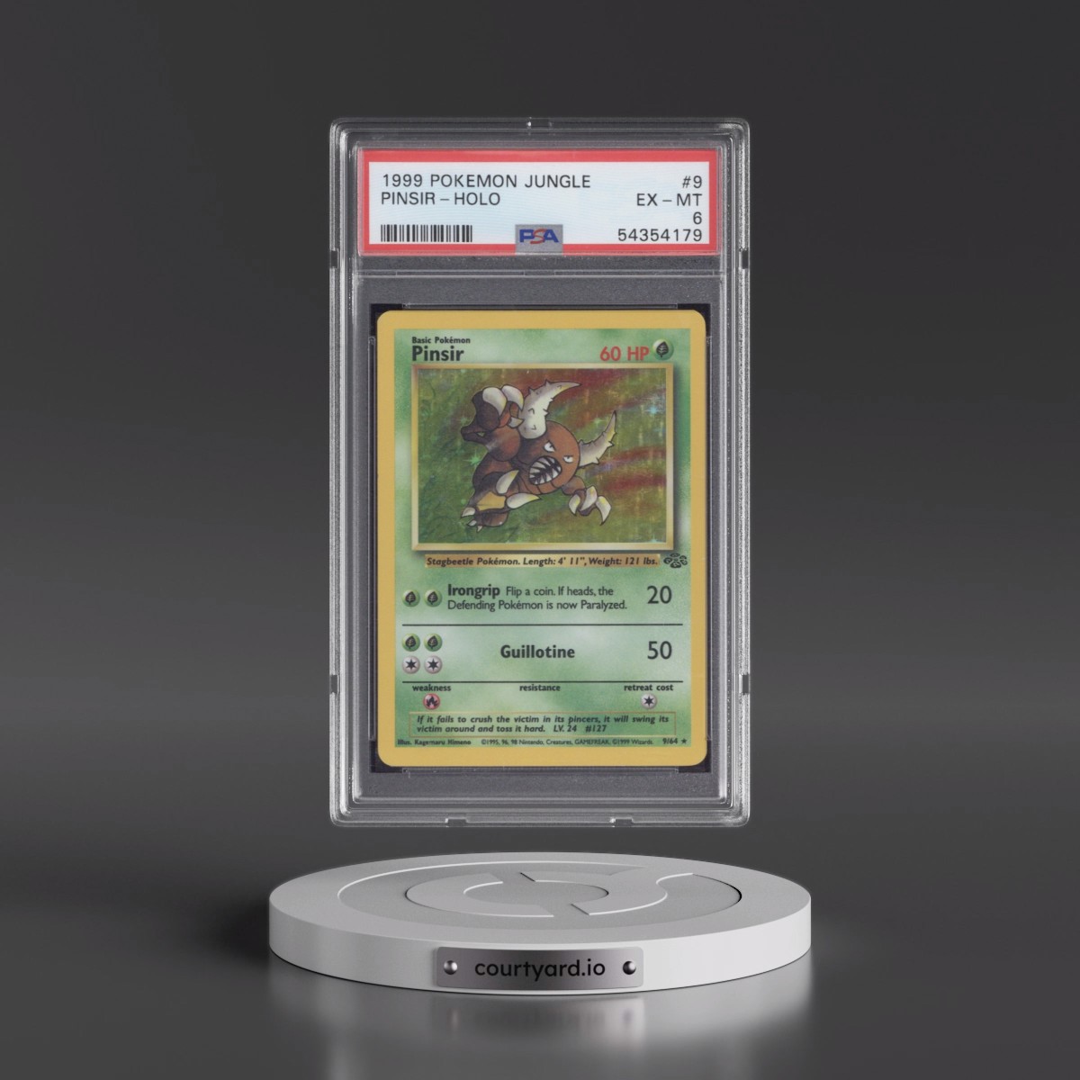 1999 Pokémon Jungle #9 Pinsir - Holo (PSA 6 EX-MT)
