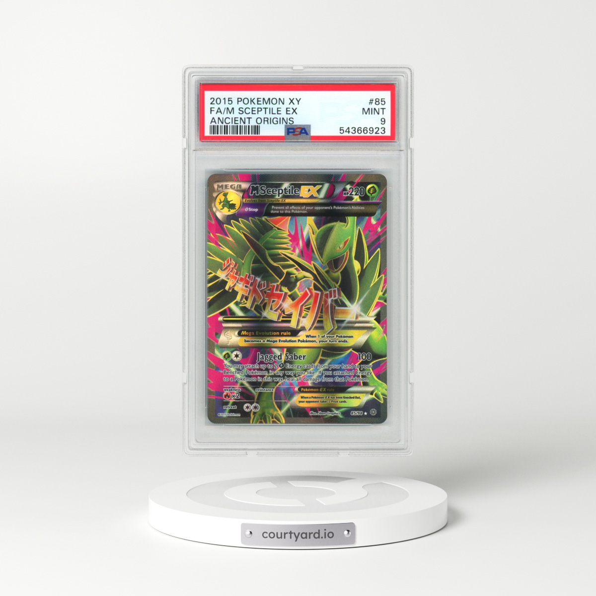 2015 Pokémon XY Ancient Origins #85 M Sceptile EX - Holo Full Art (PSA 9 MINT)