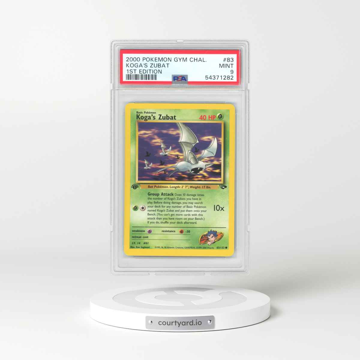 2000 Gym Challenge #83 Koga's Zubat - 1st Edition (PSA 9 MINT)