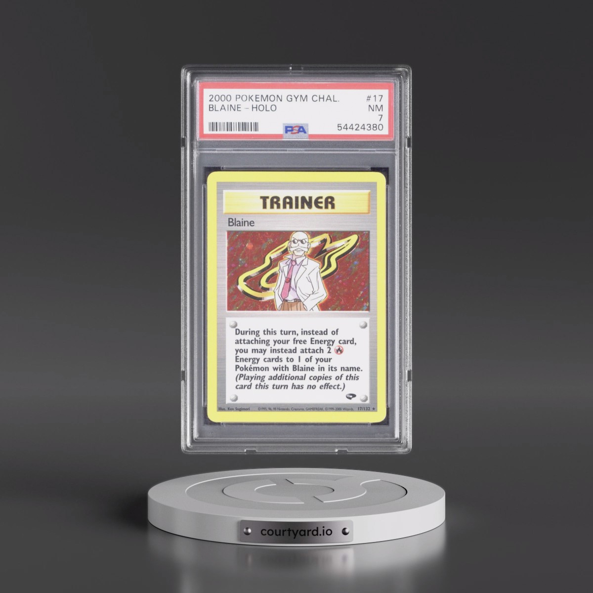 2000 Pokémon Gym Challenge #17 Blaine - Holo (PSA 7 NM)