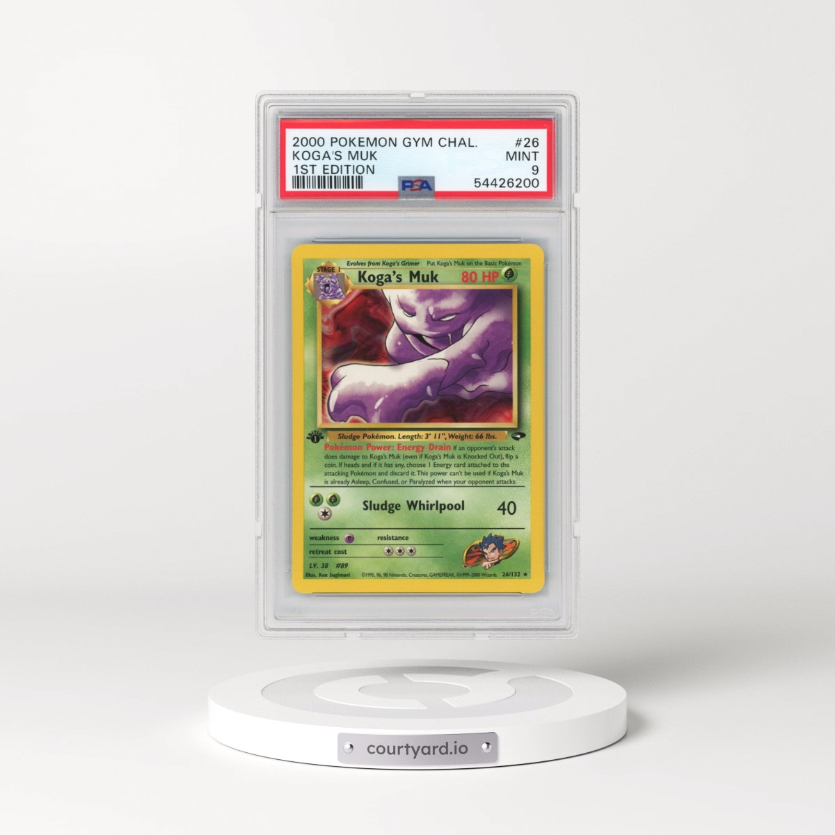 2000 Pokémon Gym Challenge #26 Koga's Muk - 1st Edition (PSA 9 MINT)