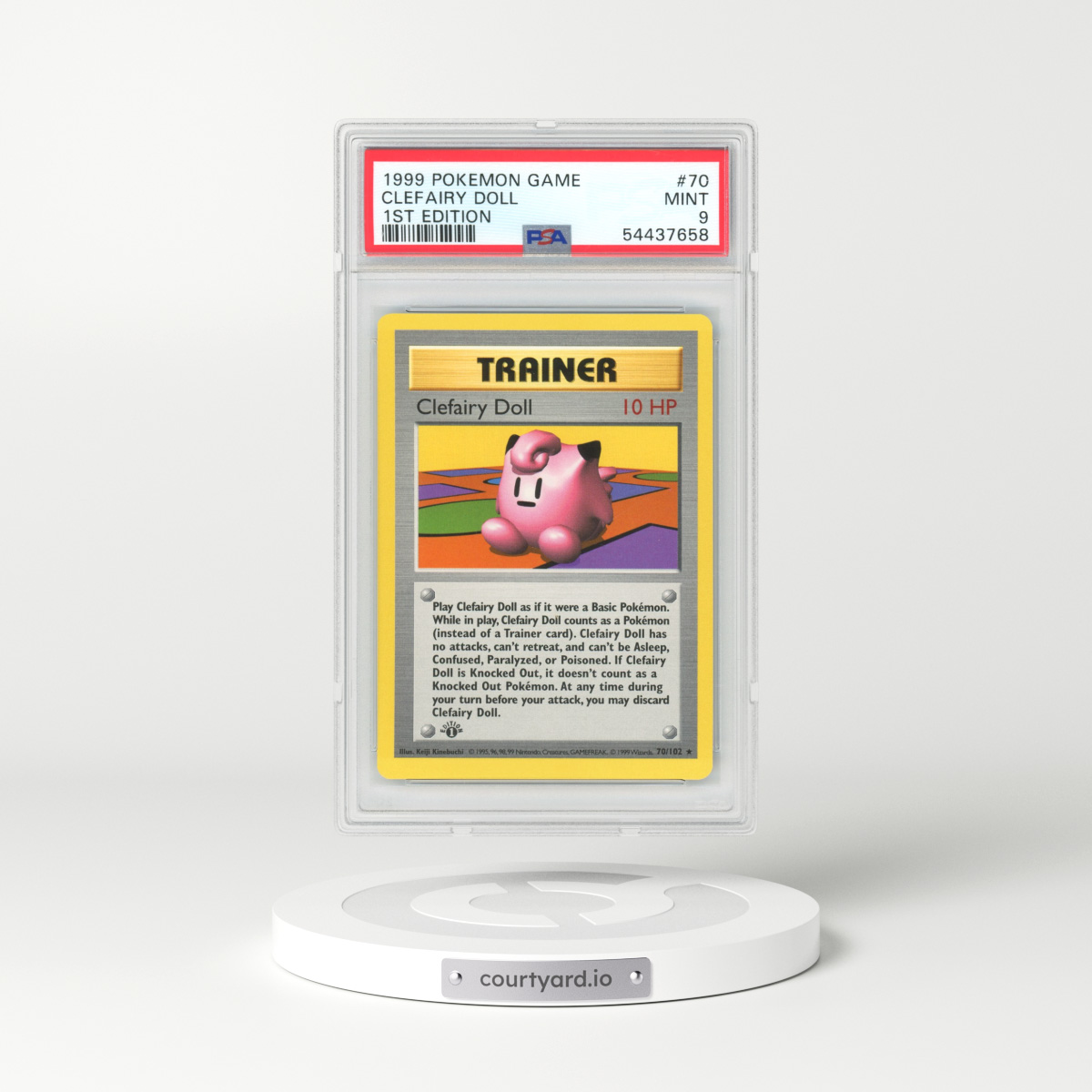 1999 Base Set #70 Clefairy Doll - 1st Edition Shadowless (PSA 9 MINT)