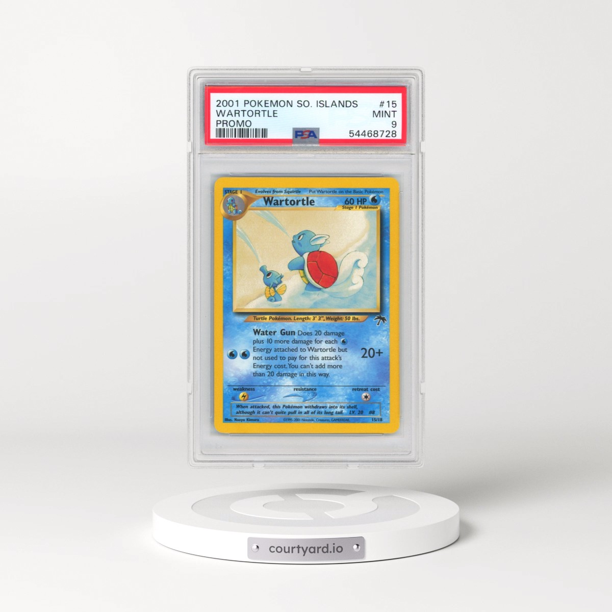 2001 Pokémon Southern Islands Promo #15 Wartortle (PSA 9 MINT)
