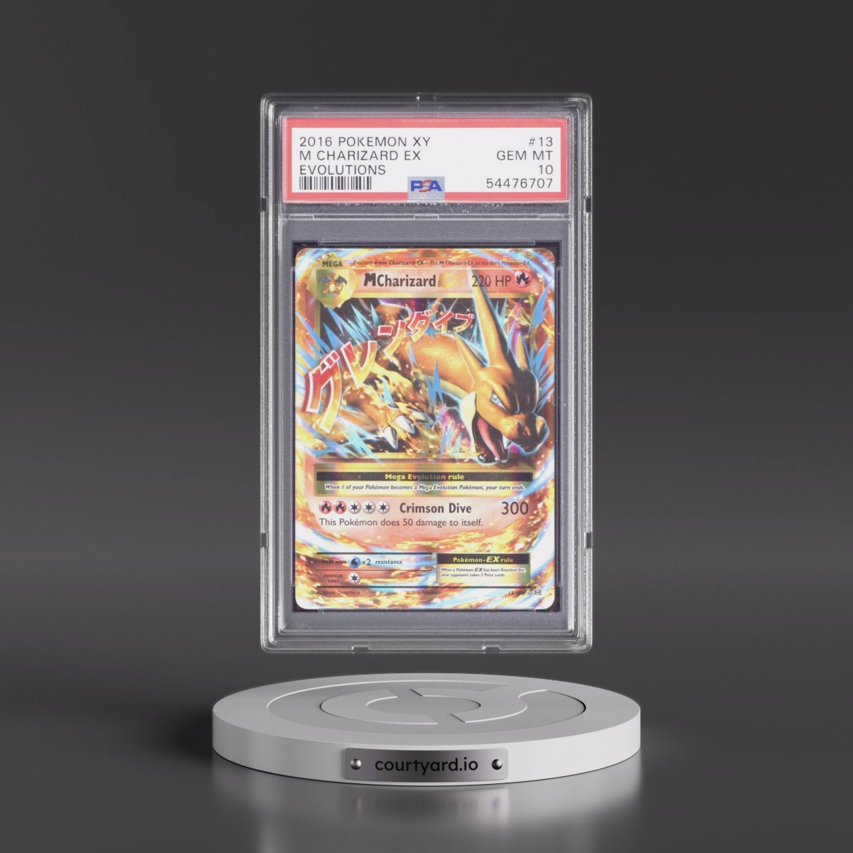 2016 Pokémon XY Evolutions #13 M Charizard EX - Holo (PSA 10 GEM MINT)