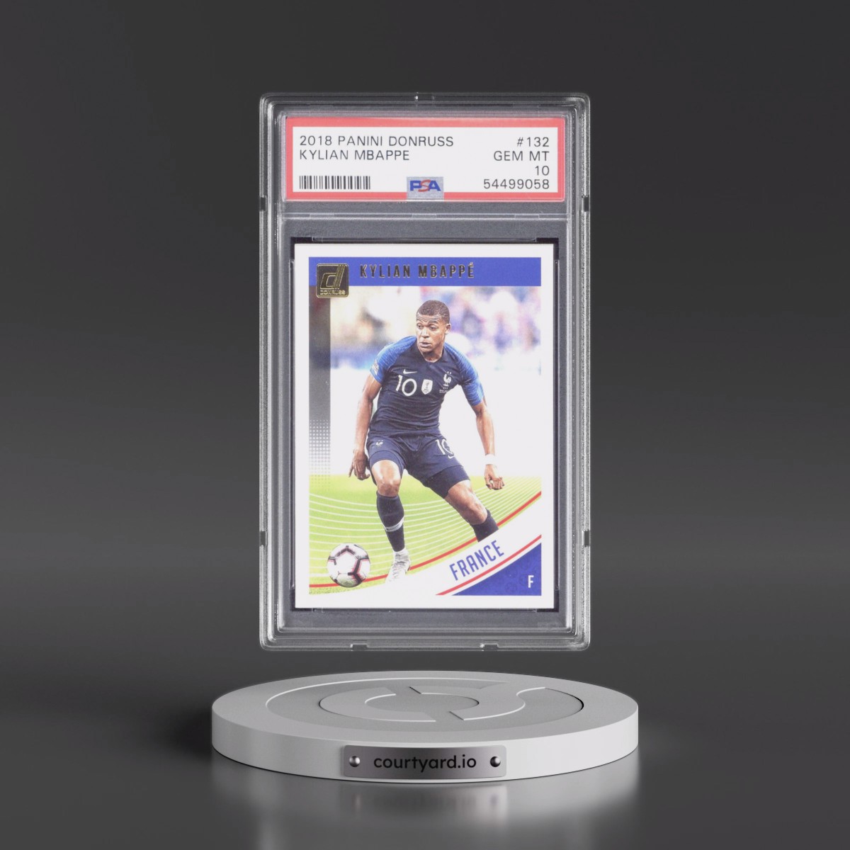2018 Panini Donruss #132 Kylian Mbappe (PSA 10 GEM MINT)