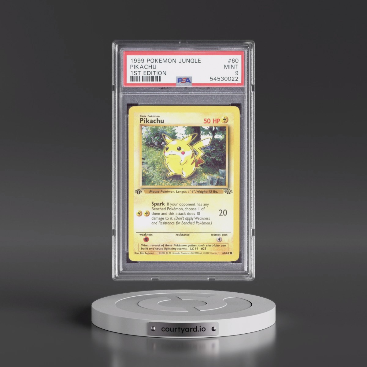 1999 Pokémon Jungle #60 Pikachu - 1st Edition (PSA 9 MINT)