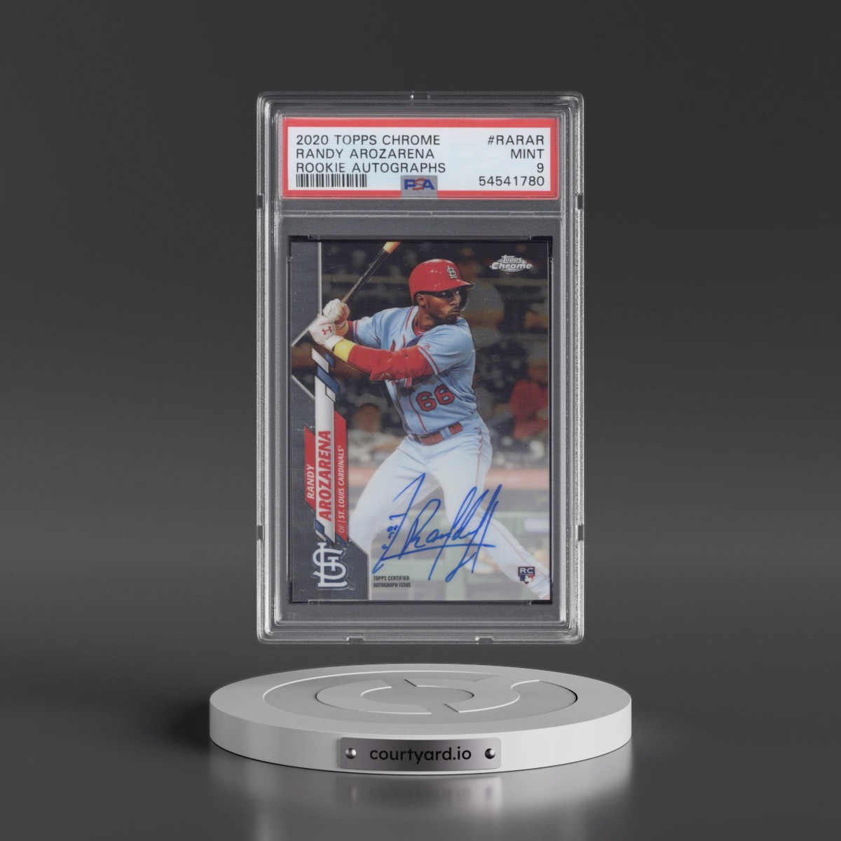2020 Topps Chrome Rookie Autographs #RARAR Randy Arozarena (PSA 9 MINT)