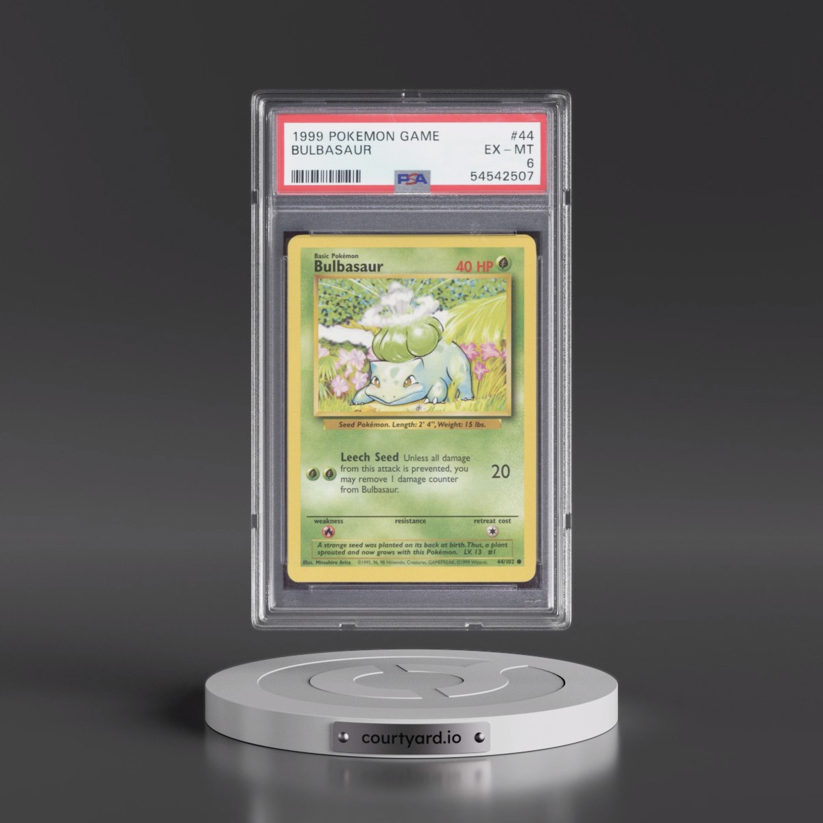1999 Pokémon Game #44 Bulbasaur (PSA 6 EX-MT)
