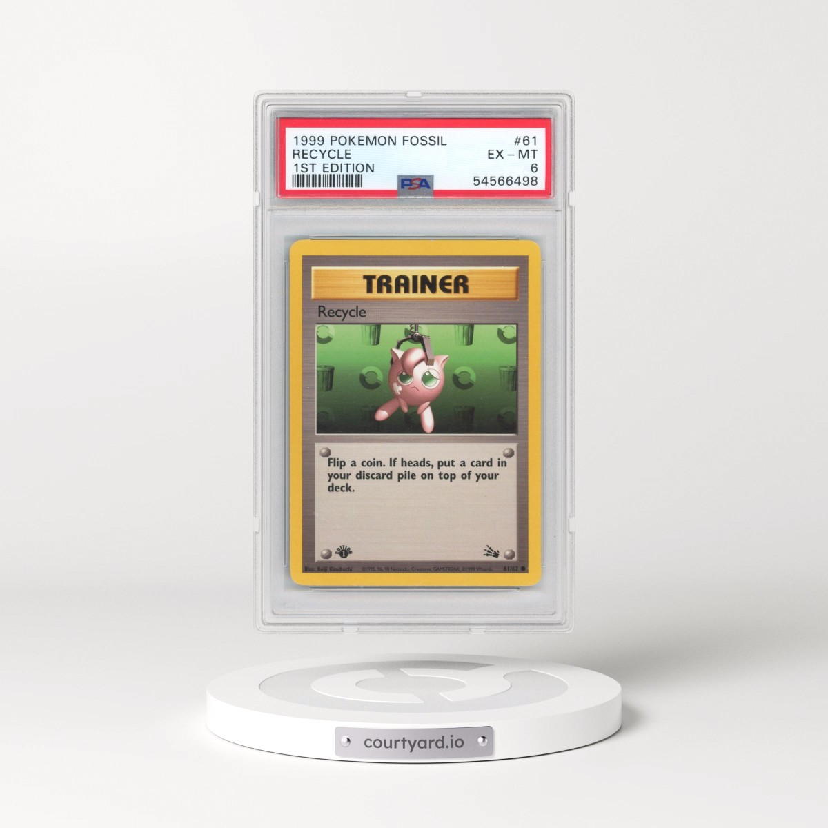 1999 Pokémon Fossil #61 Recycle - 1st Edition (PSA 6 EX-MT)