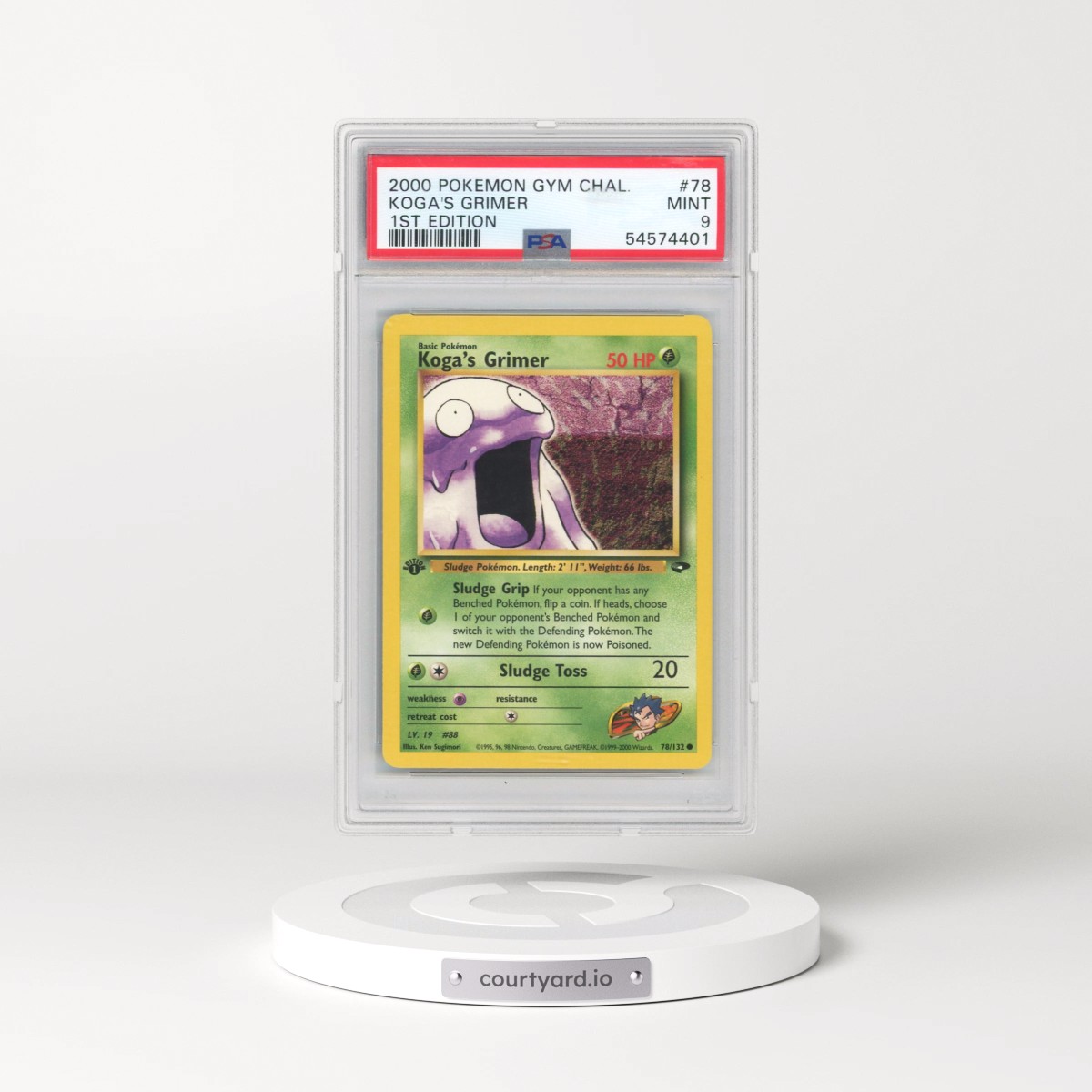 2000 Pokémon Gym Challenge #78 Koga's Grimer - 1st Edition (PSA 9 MINT)