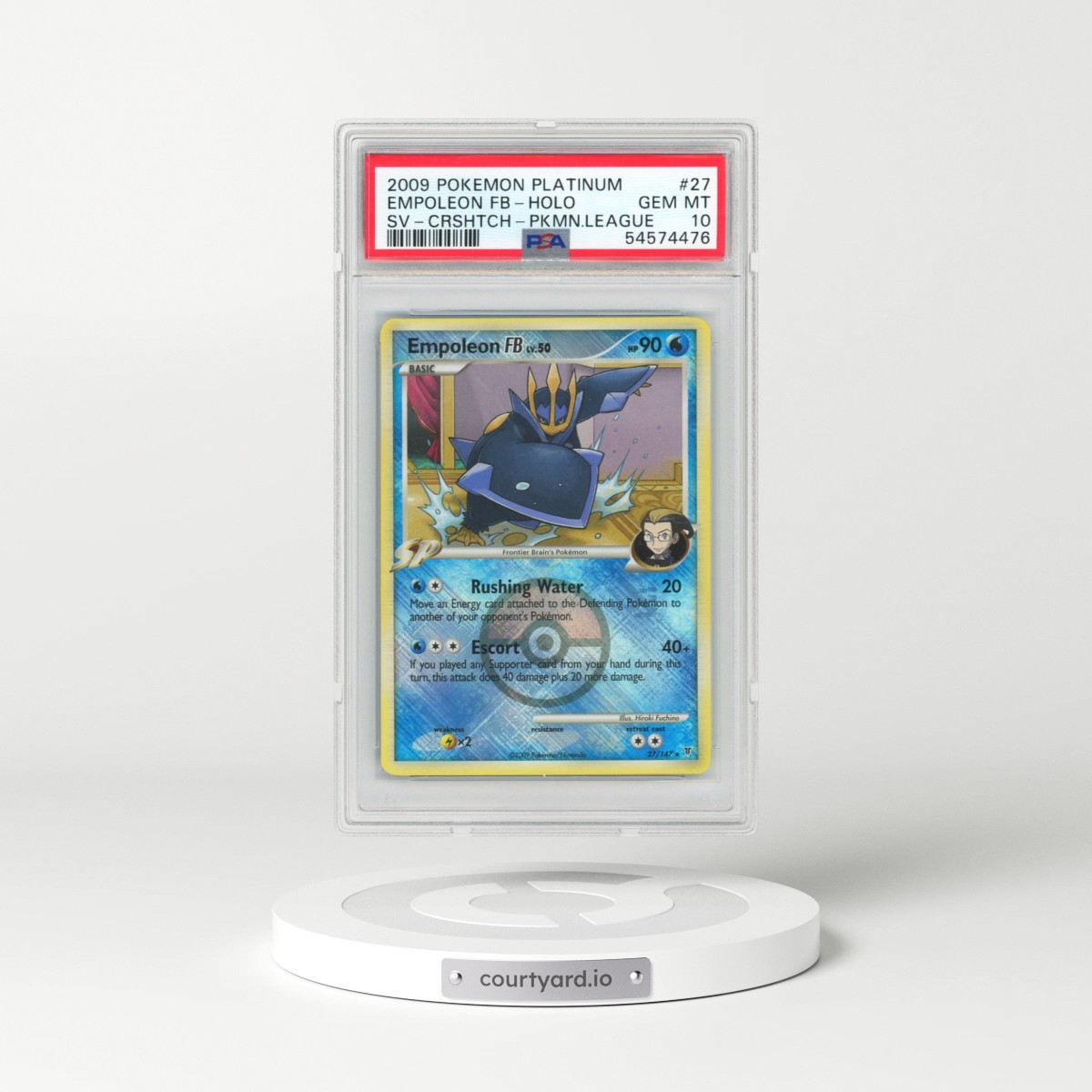 2009 Pokémon Platinum Supreme Victors #27 Empoleon FB - Holo Crosshatch-2010 Pokemon League (PSA 10 GEM MINT)