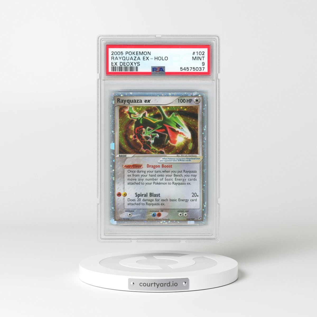 2005 Pokémon EX Deoxys #102 Rayquaza EX - Holo Holo (PSA 9 MINT)