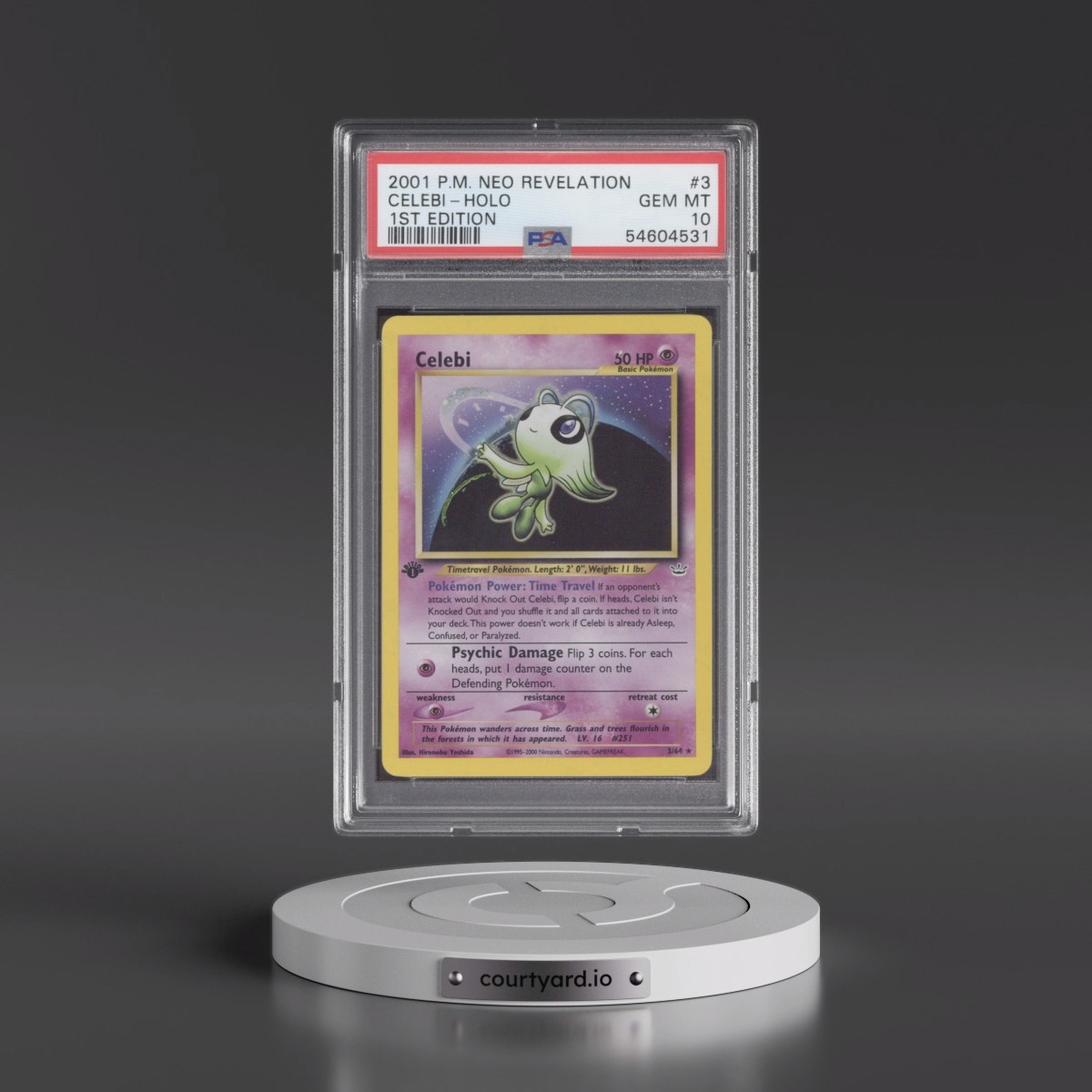 2001 Pokémon Neo Revelation #3 Celebi - 1st Edition Holo (PSA 10 GEM MINT) - Photo