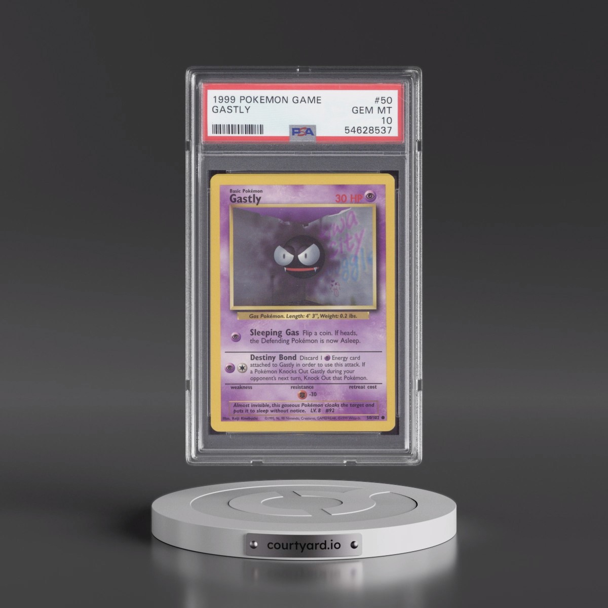 1999 Pokémon Game Gastly #50 PSA 10