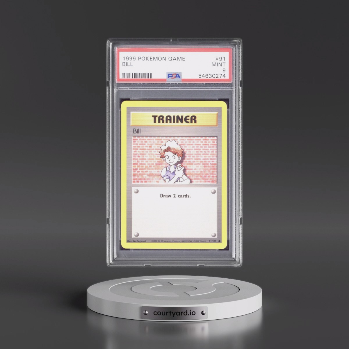 1999 Pokémon Game #91 Bill (PSA 9 MINT)