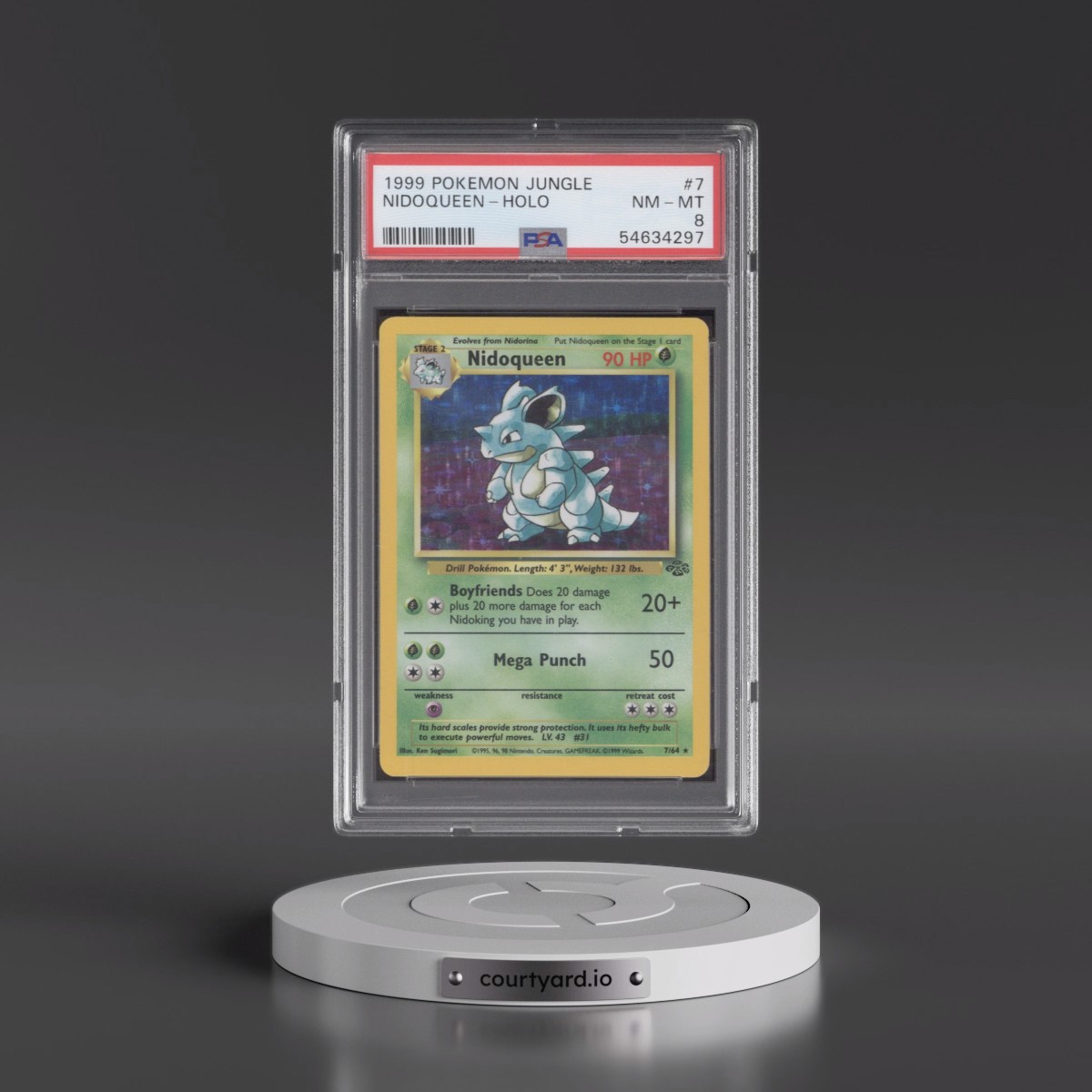 1999 Pokémon Jungle #7 Nidoqueen - Holo (PSA 8 NM-MT)