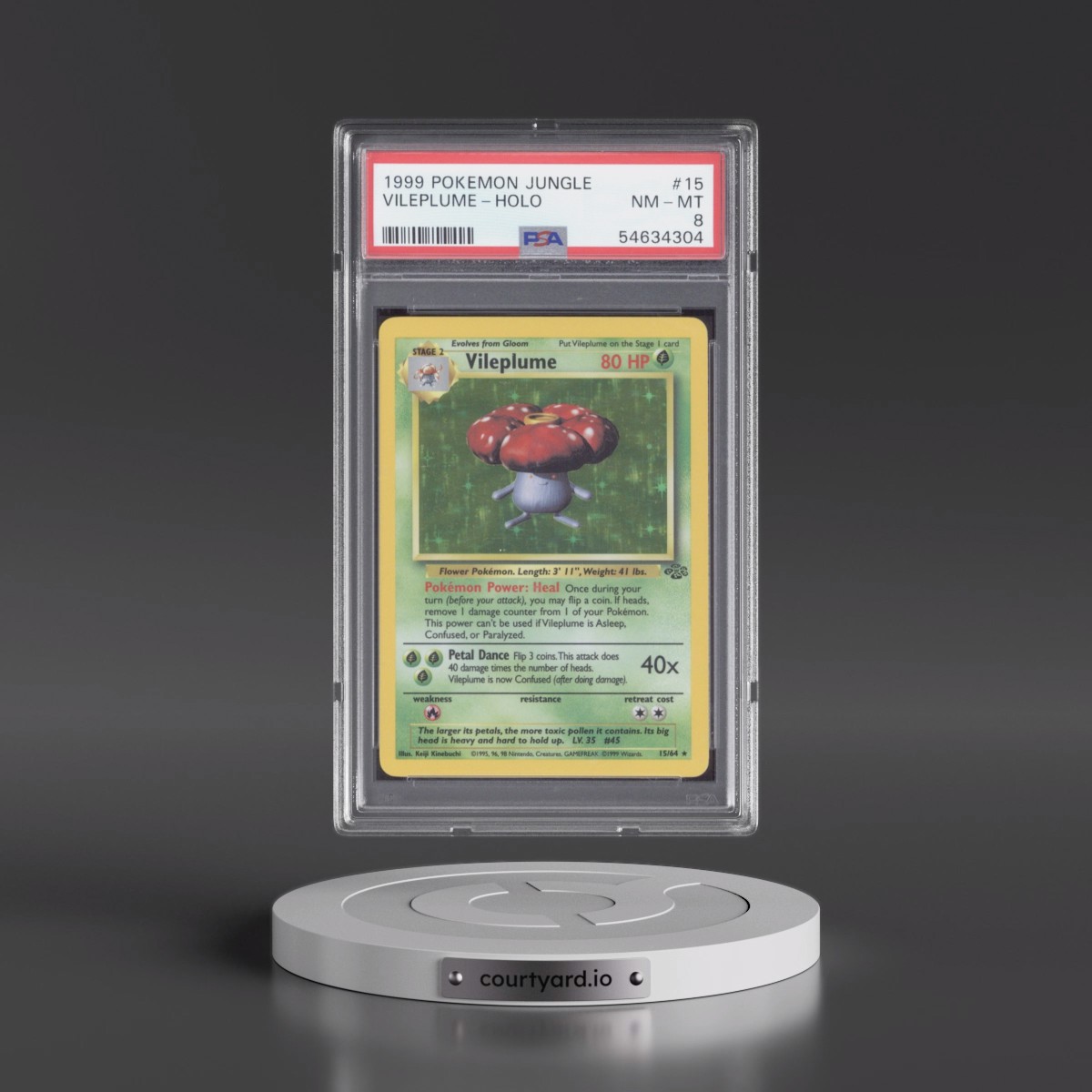 1999 Pokémon Jungle #15 Vileplume - Holo (PSA 8 NM-MT)