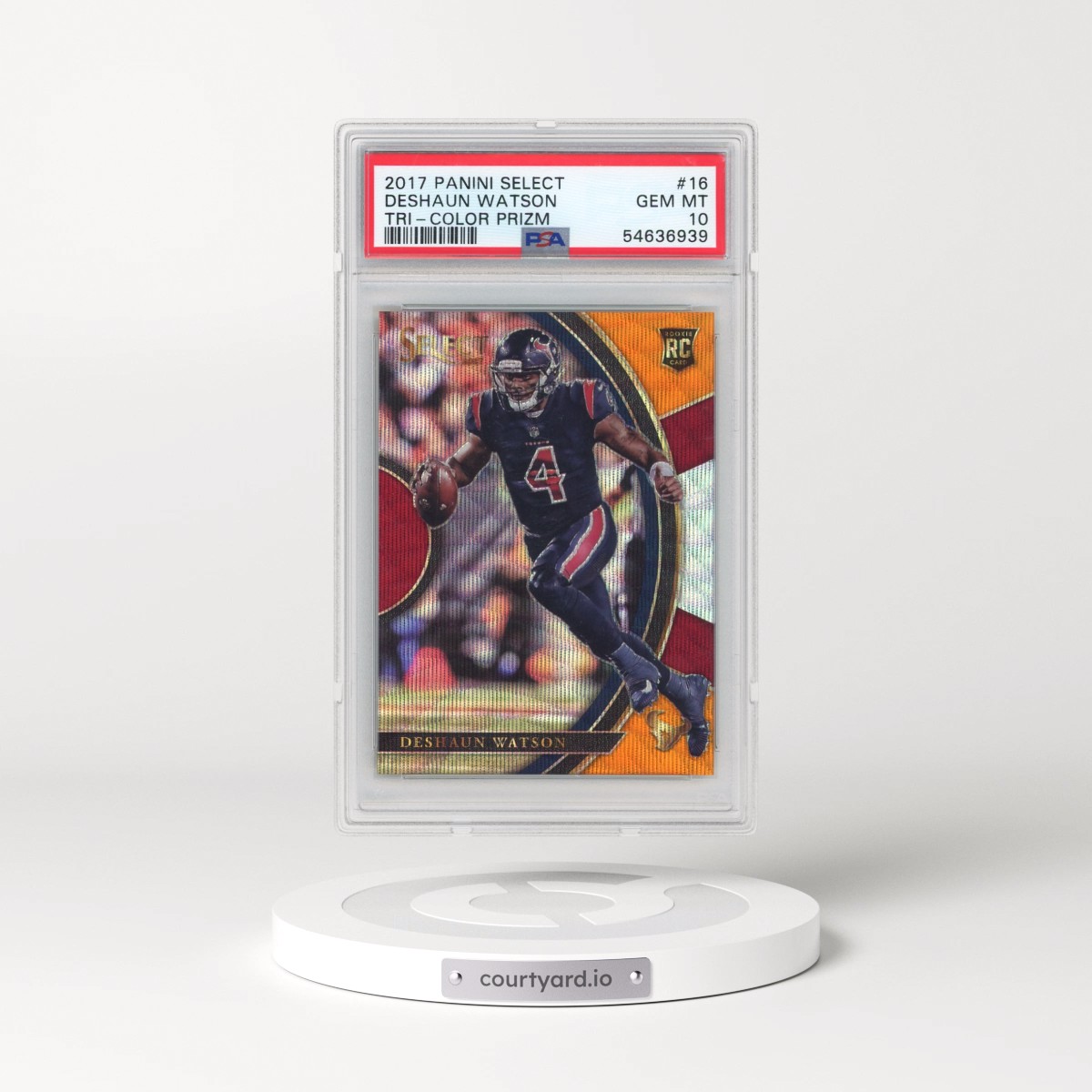 2017 Panini Select #16 Deshaun Watson - Tri-Color Prizm (PSA 10 GEM MINT)
