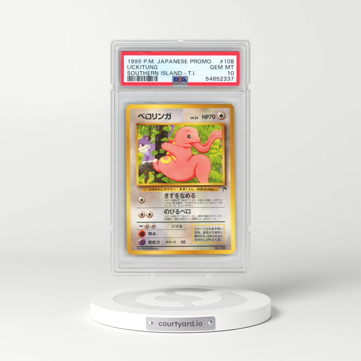 1999 Pokémon Promo Southern Islands #108 Lickitung - Southern Island-T.I. (PSA 10 GEM MINT)