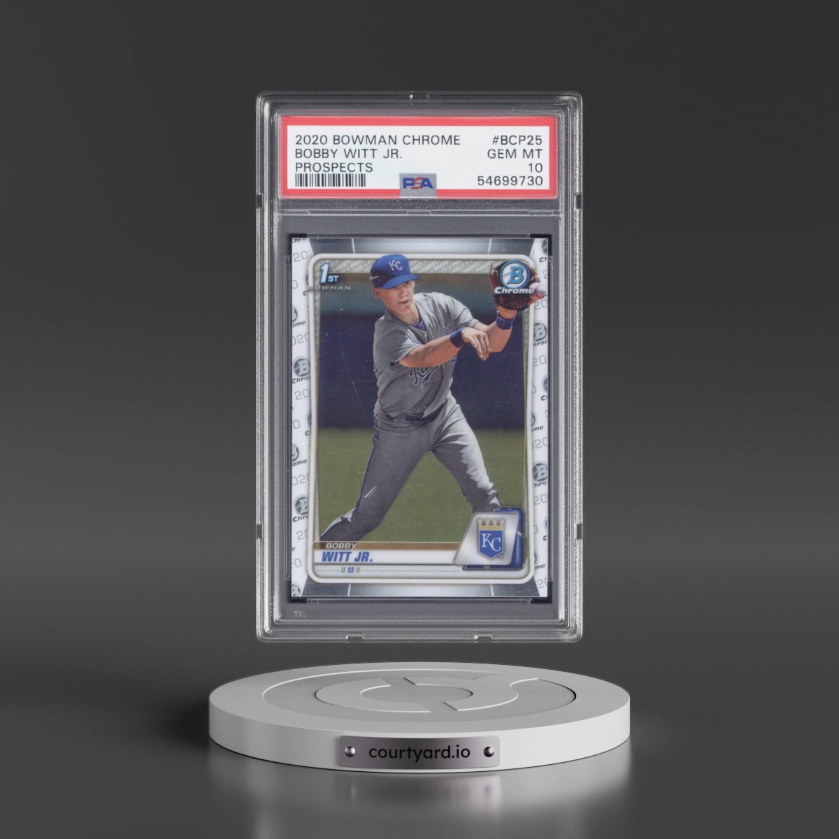 2020 Bowman Chrome Prospects #BCP25 Bobby Witt Jr. (PSA 10 GEM MINT)