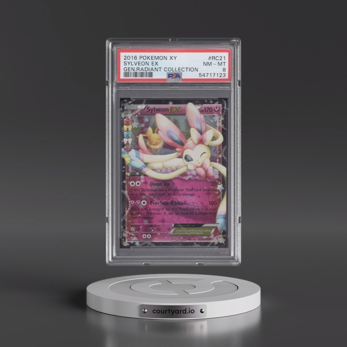 2016 Pokémon XY Generations Radiant Collection #RC21 Sylveon EX - Holo (PSA 8 NM-MT)