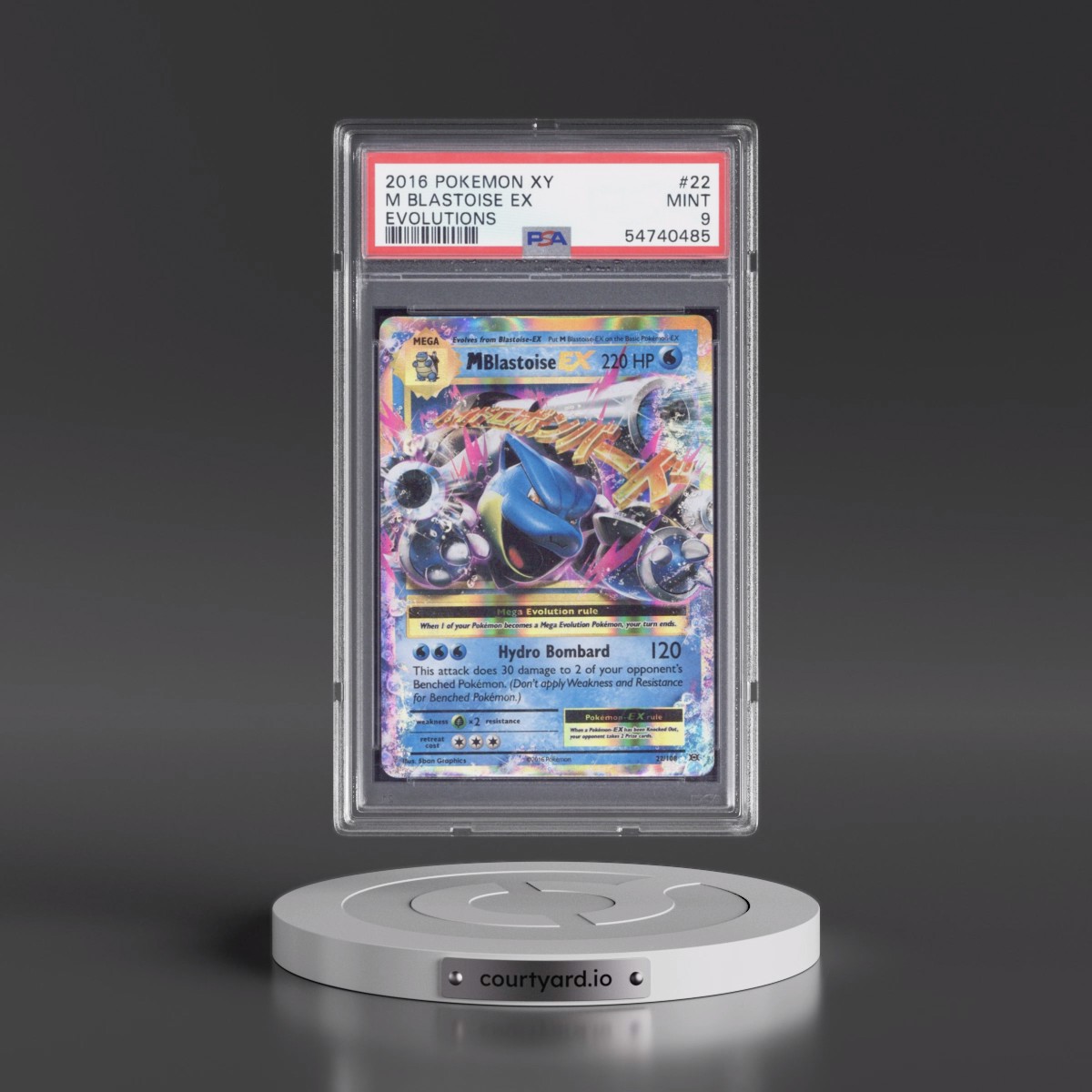 2016 Pokémon XY Evolutions M Blastoise EX - Holo #22 PSA 9