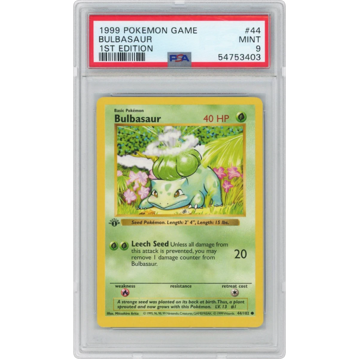 Bulbasaur card artwork