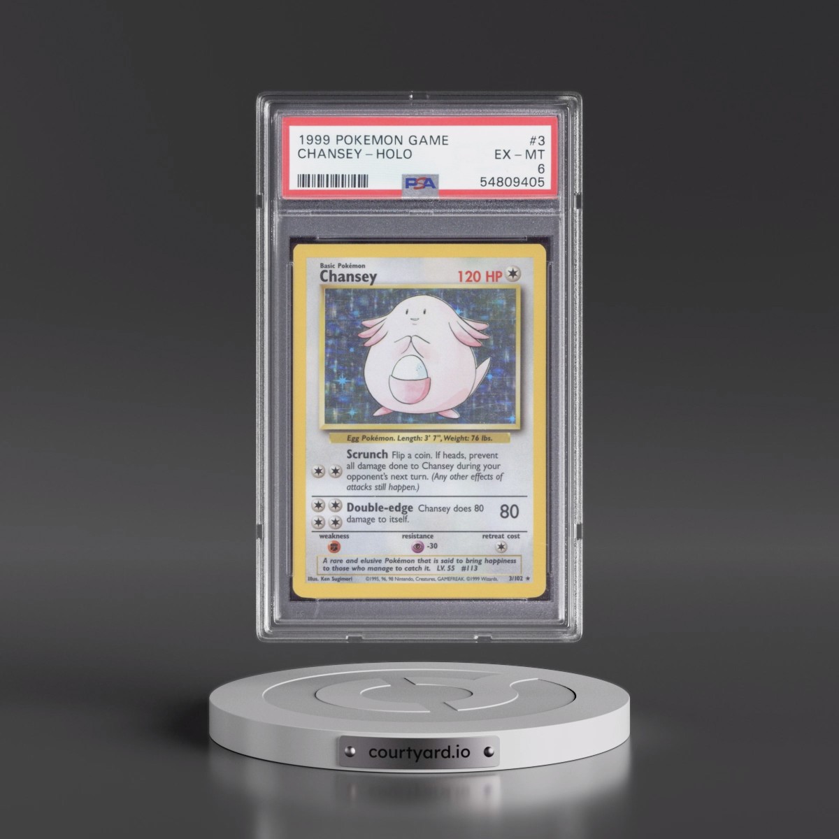 1999 Pokémon Game #3 Chansey - Holo (PSA 6 EX-MT)