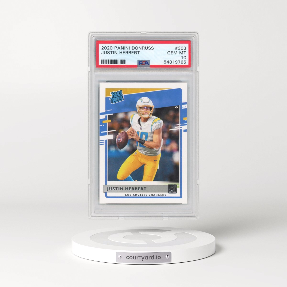 2020 Panini Donruss #303 Justin Herbert (PSA 10 GEM MINT)