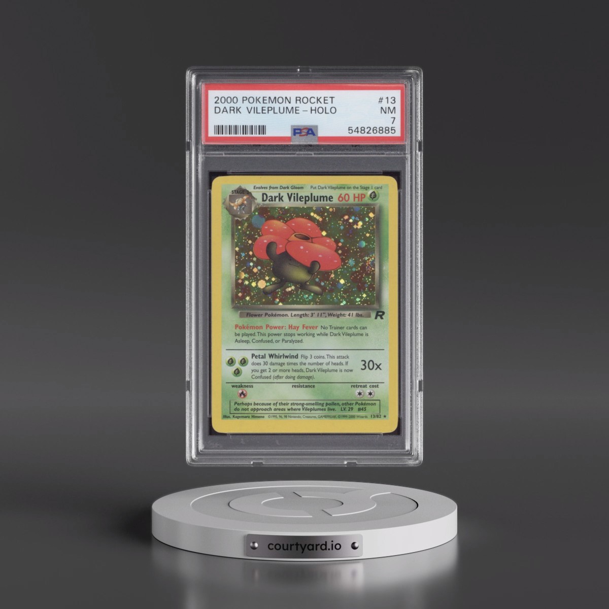 2000 Pokémon Rocket #13 Dark Vileplume - Holo (PSA 7 NM)