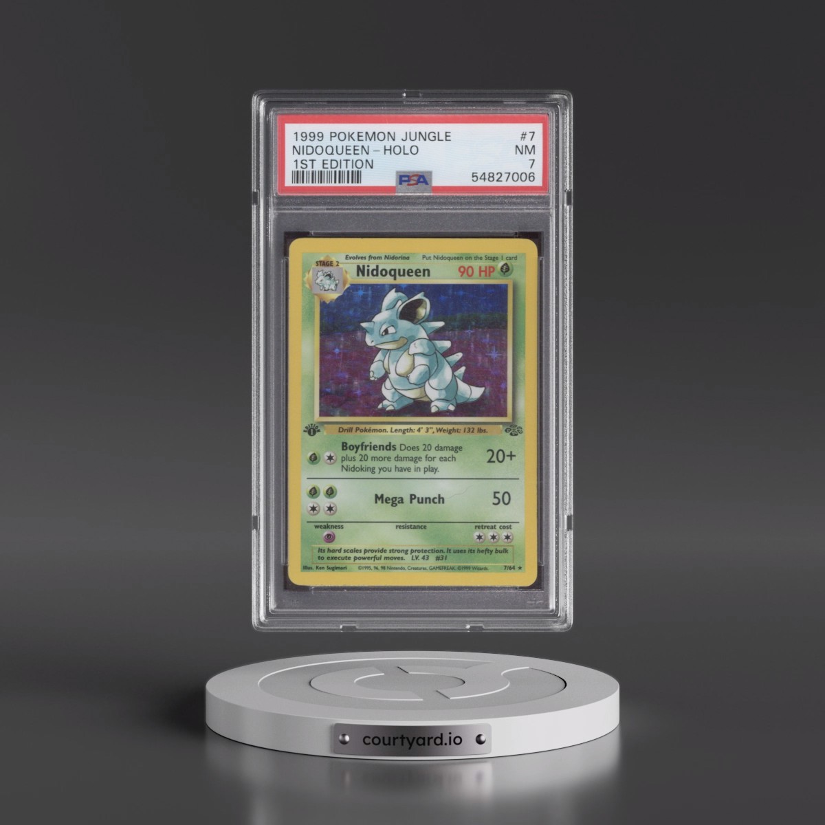 1999 Pokémon Jungle #7 Nidoqueen - 1st Edition Holo (PSA 7 NM)
