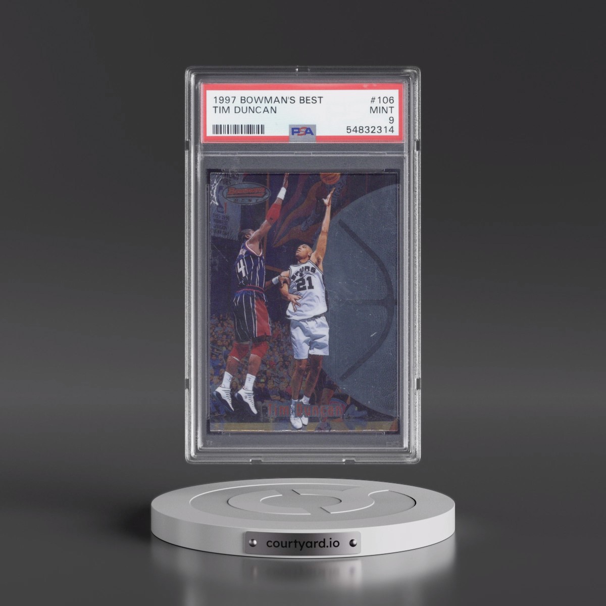 1997 Bowman's Best Tim Duncan #106 PSA 9