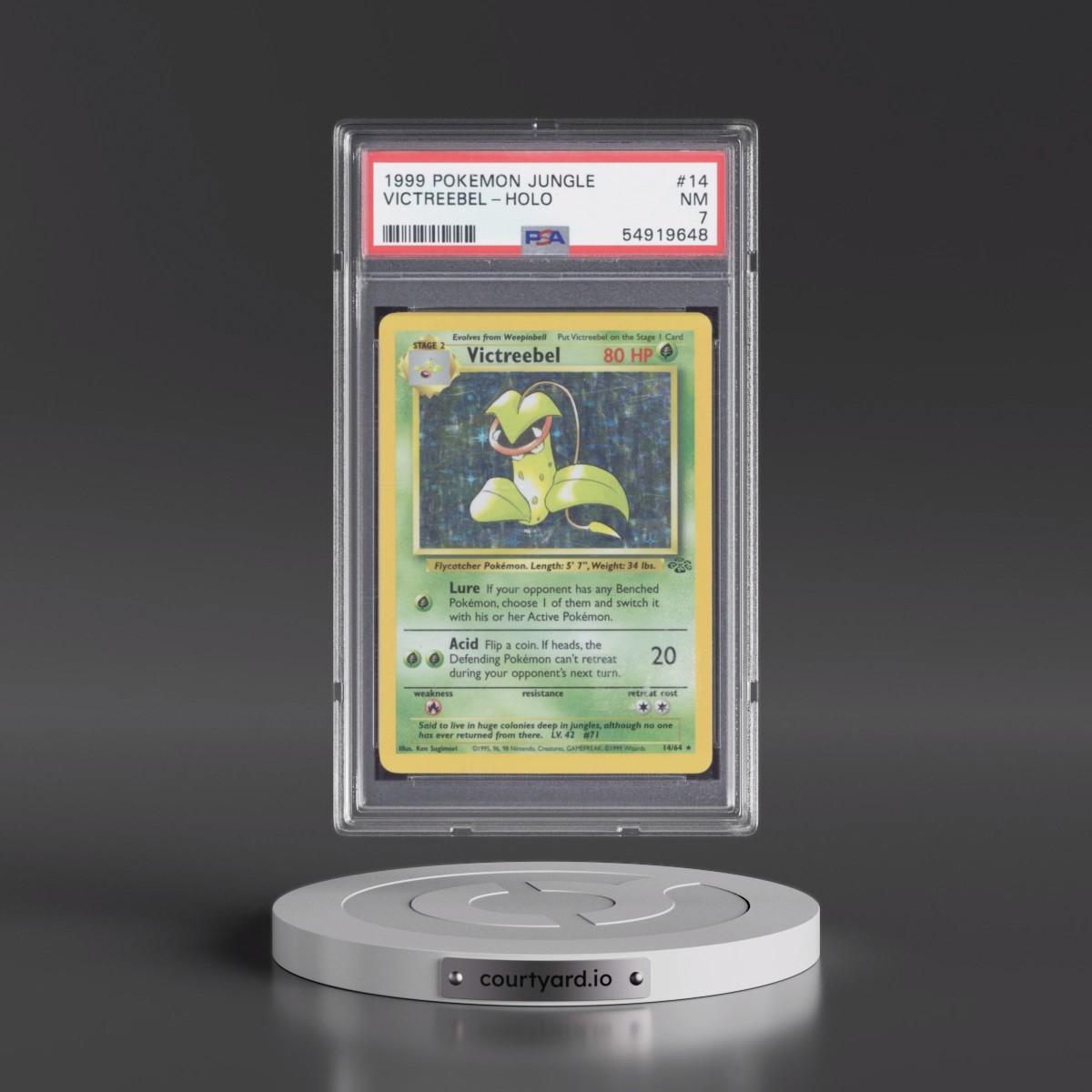 1999 Pokémon Jungle #14 Victreebel - Holo (PSA 7 NM)
