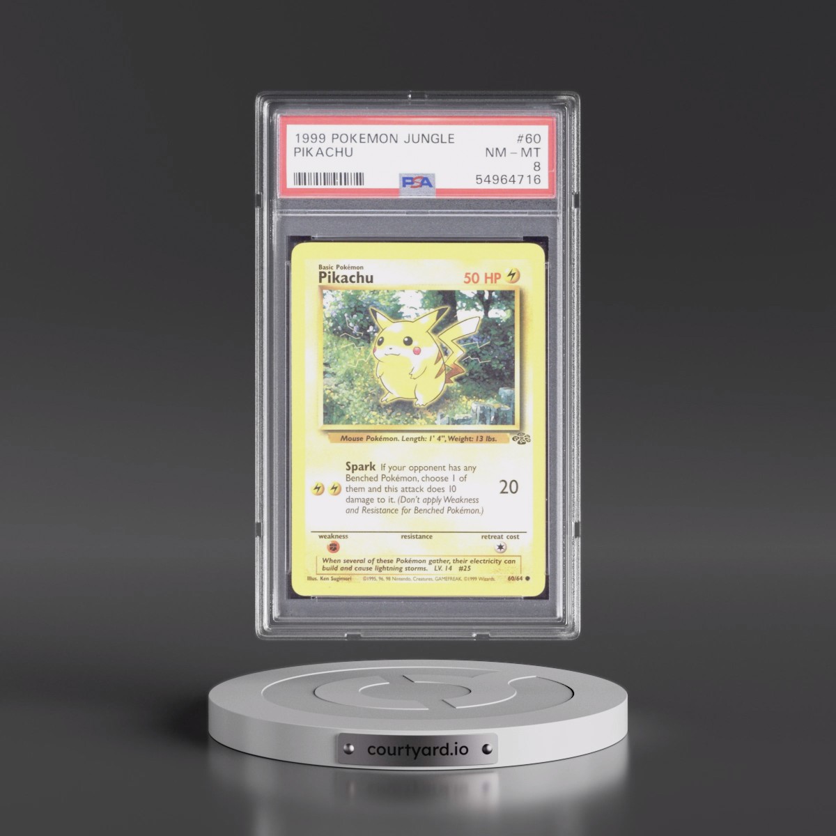 1999 Pokémon Jungle #60 Pikachu (PSA 8 NM-MT)