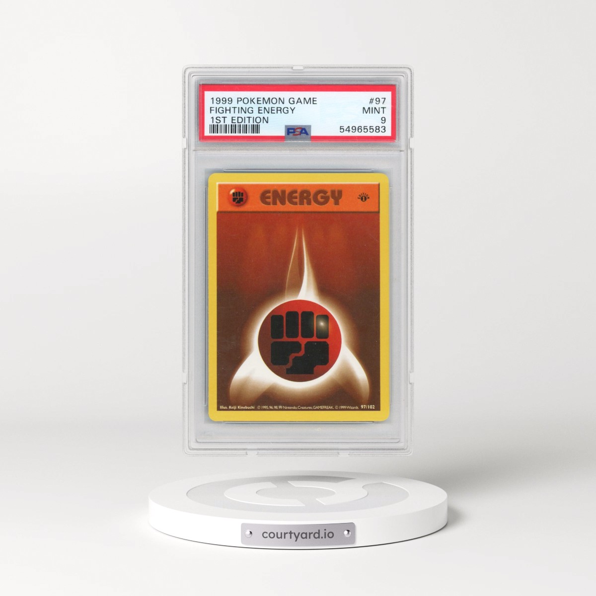 1999 Pokémon Game #97 Fighting Energy - 1st Edition (PSA 9 MINT)